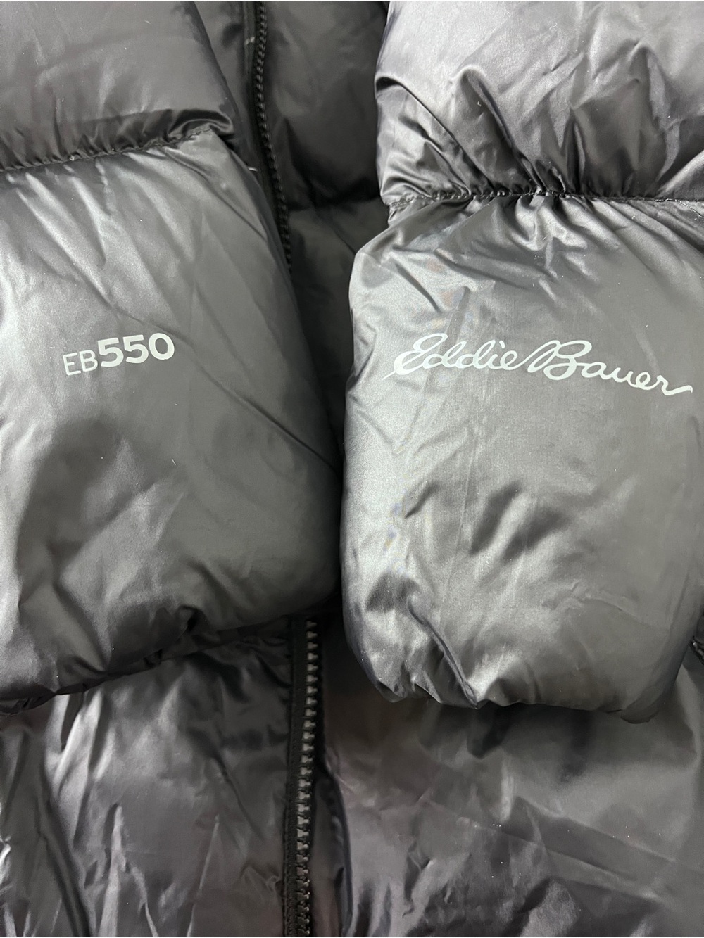 Eddie Bauer EB550 Down Parka Women's Small Black Hooded Long Puffer Coat Size S - Picture 4 of 11